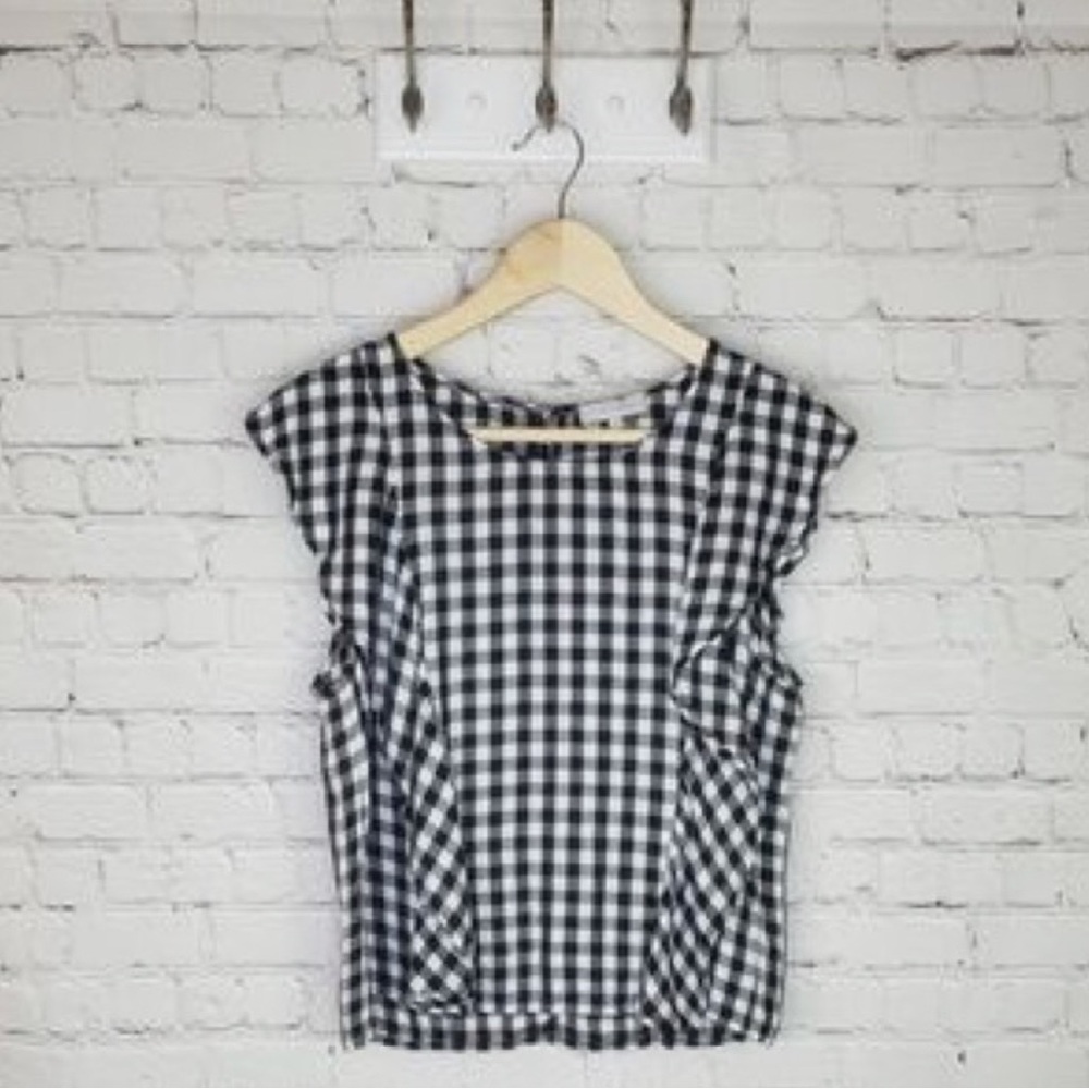 1. State Gingham Ruffled Blouse (S) - Picture 3 of 3